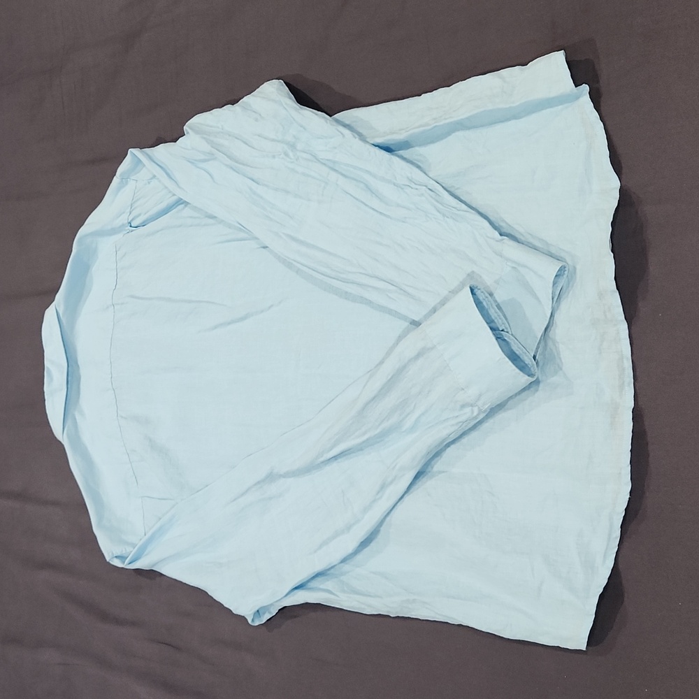 Original Penguin Blue LS Button-Up (Linen) - 2XL - Like New